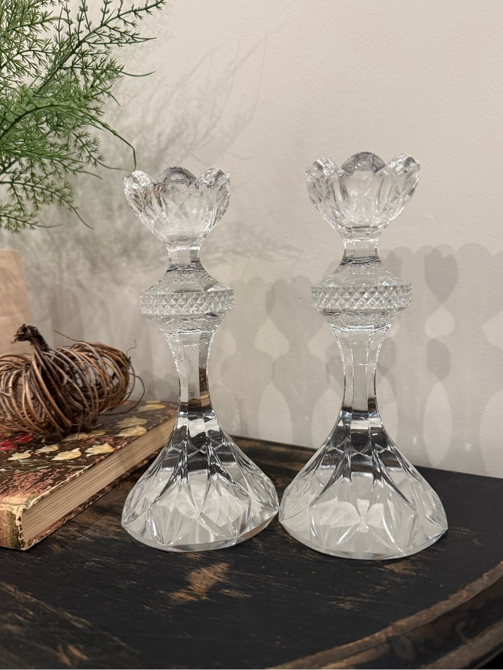 Mikasa Pirouette Crystal Candle Holders – Set of 2